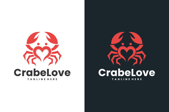 crab vector logo icon, seafood lovers logo icon