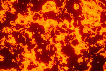 Obraz premium Ground hot lava. Burning coals- crack surface. Abstract nature pattern- glow faded flame.red hot lava pattern background.3d rendering