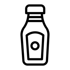 Fototapeta premium ketchup line icon