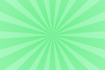 Pop art green background cartoon comic. Halftone pop art style retro. Vector illustration.	