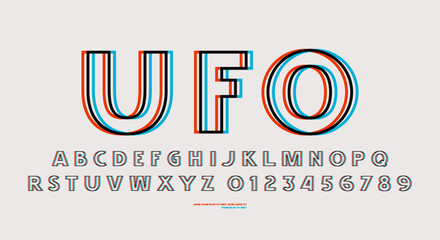 Hollow sans serif font with ripples distortion effect