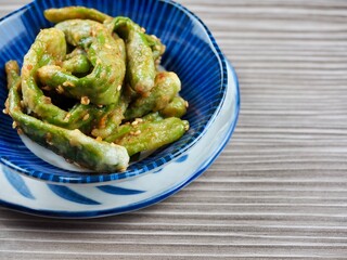 한국전통음식 녹색고추찜, 요리