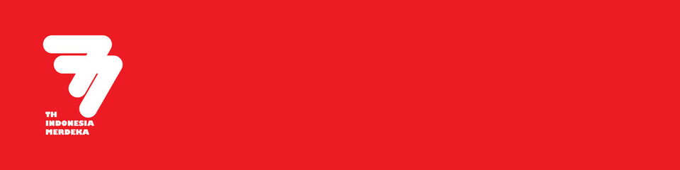 Design banner of the proclamation of independence of the Republic of Indonesia 17 august 1945