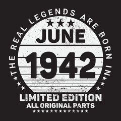 The Real Legends Are Born In June 1943, Birthday gifts for women or men, Vintage birthday shirts for wives or husbands, anniversary T-shirts for sisters or brother