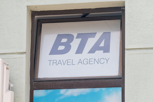 Belgrade, Serbia - June 7, 2022: Logo of BTA travel agency.