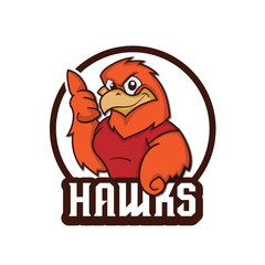 Hawk Eagle bird character mascot logo