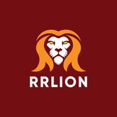Lion Head with hair from initial RR logo design