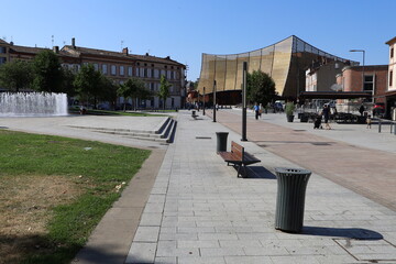 La place Laperouse, ville de Albi, département du Tarn, France