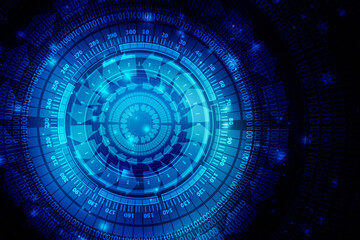 2d illustration Abstract futuristic electronic circuit technology background