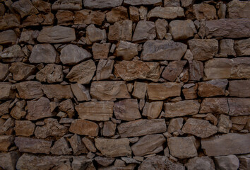 Texture image of old style stone masonry wall
