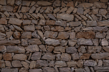 Texture image of old style stone masonry wall
