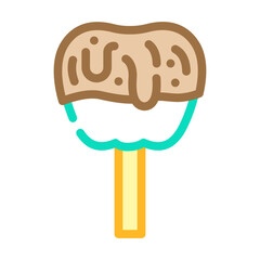 chocolate apple color icon vector. chocolate apple sign. isolated symbol illustration