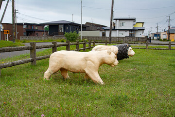 公園の動物モチーフの遊具