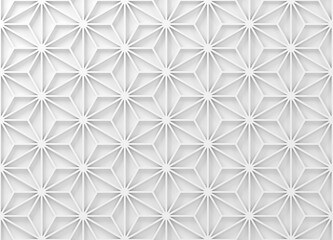 Fototapeta premium Traditional Japanese pattern Asanoha. Relief structure, 3d render