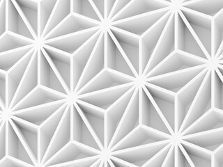 Traditional Japanese pattern Asanoha. Abstract relief structure 3d