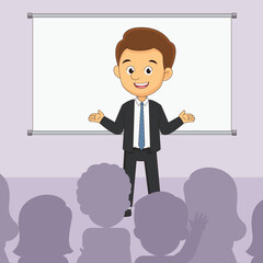 Speaker Man Talk Audience Conference Business Seminar