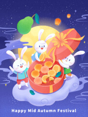 Fototapeta premium Mid Autumn Festival gift card