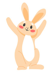 Obraz premium Cute hare animal, portrait of bunny with long ears
