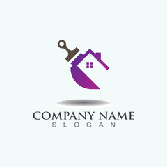 Home Renovation of painting logo design inspiration