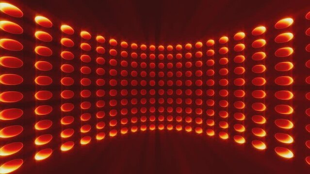 Panoramischer, rotierender Hintergrund mit roten Lichtern