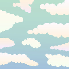 Clouds in the sky atmosphere vector illustration