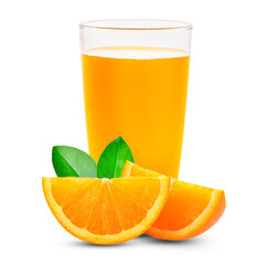 Orange juice isolated on white background