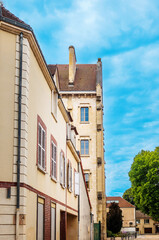 Fototapeta na wymiar Street view of old village Sens in France