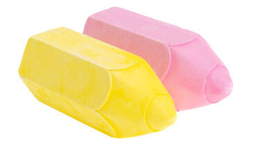 colored chalk isolated