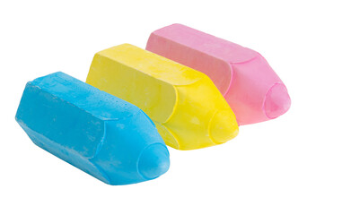 colored chalk isolated