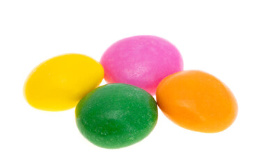 colored dragee isolated