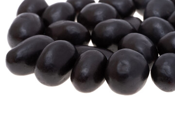 peanuts in chocolate glaze isolated