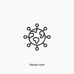 Community,Network,World vector icon. Premium quality.