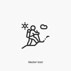 Hiking vector icon. Premium quality.