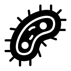 Bacteria glyph icon