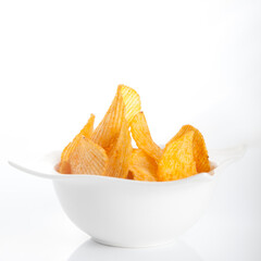 Chips in a white bowl