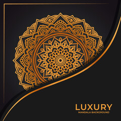 luxury mandala round ornament background