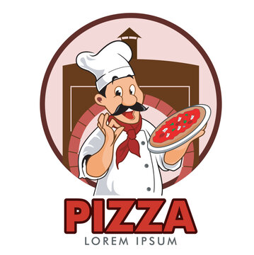 Pizza Chef mascot is cute and attractive