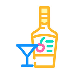 cherry liqueur alcohol color icon vector. cherry liqueur alcohol sign. isolated symbol illustration