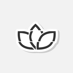 Lotus logo sticker icon isolated on white
