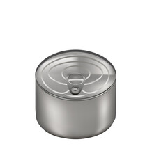 Closed metal food can, vector