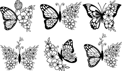 butterfly laser cut design bundle