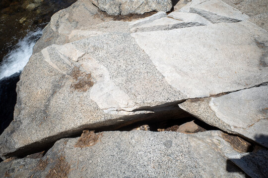A marmot hides in rocks in Sequoia National Park, California