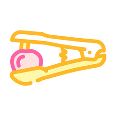 cherry pitting press color icon vector. cherry pitting press sign. isolated symbol illustration