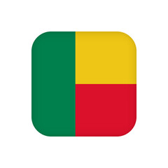 Benin flag, official colors. Vector illustration.