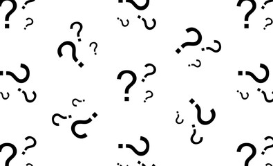 Question mark seamless pattern. Vector seamless pattern with question marks.