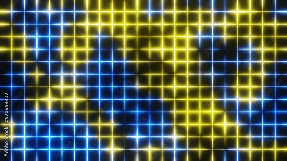 Leinwandbilder beautiful abstract background blue and yellow light. 3d rendering illustration background pattern fo