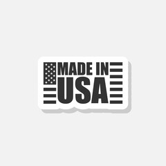 Made in USA flag sticker icon