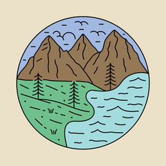 Good view of nature graphic illustration vector art t-shirt design