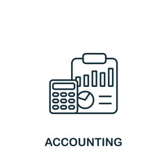 Accounting icon. Monochrome simple Business Management icon for templates, web design and infographics