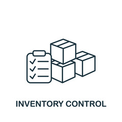 Inventory Control icon. Monochrome simple Business Management icon for templates, web design and infographics